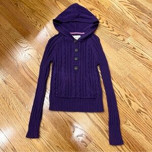 Vintage Y2K Babydoll Sweater Top Hooded S Bella Swan Elena Gilbert  Aeropostale